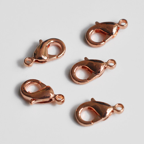 20 unités//12x7 carabine-fermetures en laiton or rose-Couleur 10