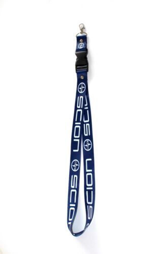 2x SCION Lanyards 1 inch x 22 inch KeyChain ID Badge Cardholder Navy and White