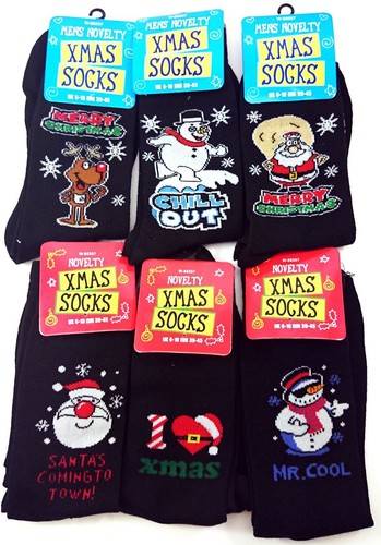 Novelty Christmas Mens Socks Stocking Filler Gift Sock Festive Party Fancy Dress