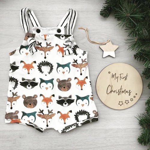 US Newborn Baby Boy Girl Christmas Reindeer Romper Jumpsuit Clothes Outfits Hat