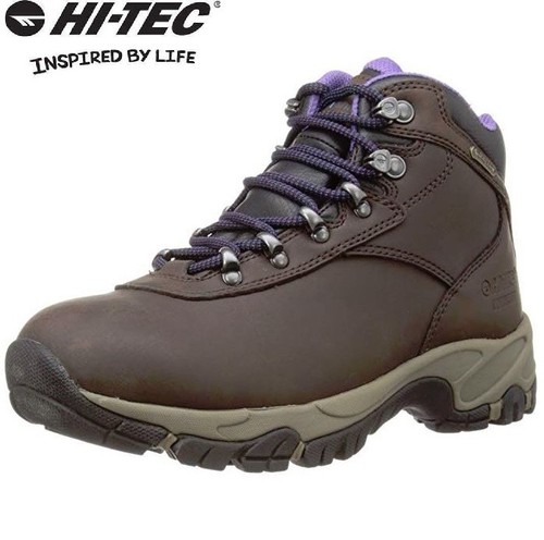 Ladies Hi Tec Leather Waterproof Lightweight Trail Hiking Shoe Womens Boots Size