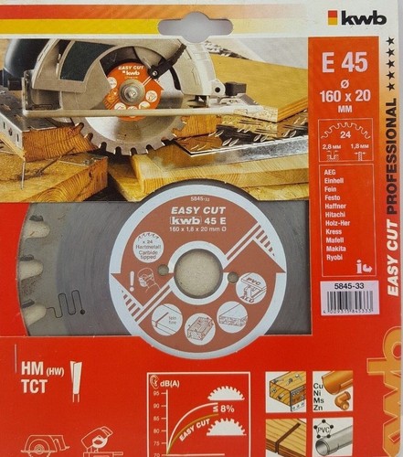 KWB Easy Cut HM Handkreissägeblatt Typ E Allzweckblatt Kreissägeblatt P5