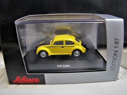 26334 NEU 2018 Schuco 1:87 VW Käfer gelb-schwarz Art