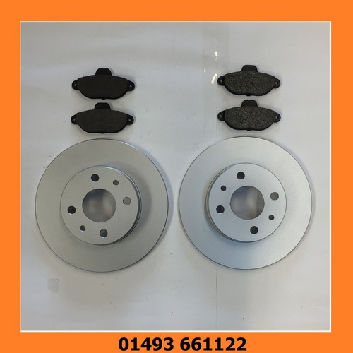 Fiat 500 Ford Ka 1.2 Petrol Solid Front Brake Discs and Pads Set 2008
