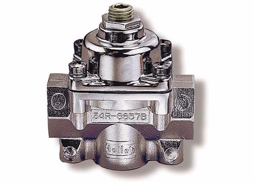 Holley 12-803 Fuel Pressure Regulator Chrome Plated 4 1//2-9 psi Universal