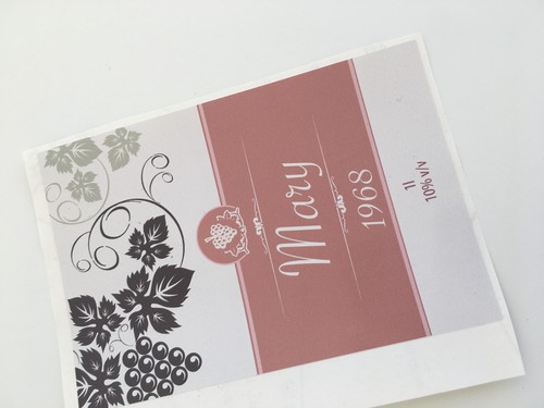 Personnalisé bouteille vin anniversaire mariage célébration Adhésif étiquettes