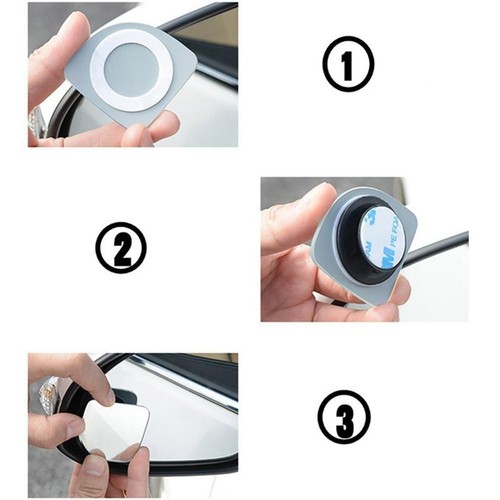 2PCS Adjustable Car Mirror Blind Spot Side Rear View Convex Wide Angle Parking D
