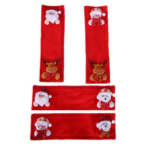 Christmas Refrigerator Door Handle Cover Kitchen Microwave Oven Handle Cover Q