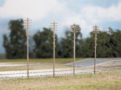 Ratio 452 Telegraph Poles x 16 /'00/' Gauge =1//76 Scale Plastic Kit 1st Class Post