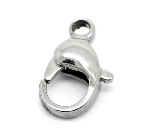 5//8/"x 3//8/" Wholesale Lots Silver Tone Stainless Steel Lobster Clasps 16mmx10mm