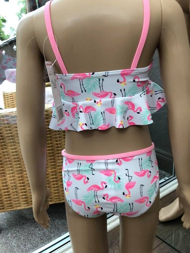 TESCO GIRLS FLAMINGO BIKINI SWIMWEAR BNWT ALL AGES BEACH HOLIDAY
