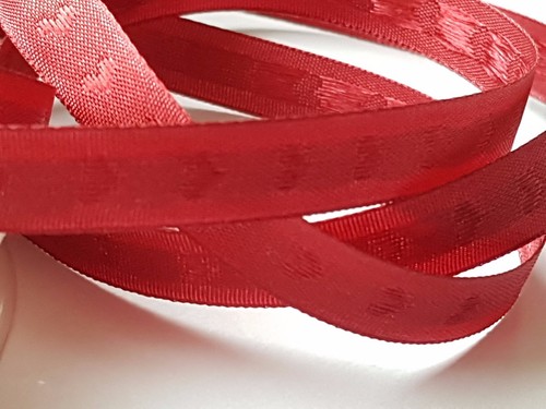 Christmas Valentine 4 Mtrs Woven HEART Ribbon Trimming RED or BLACK Crafts