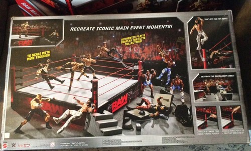 MATTEL WWE ELITE COLLECTION AUTHENTIC 20” BY 20” SCALE RAW MAIN EVENT RING MIB