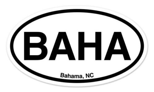 BAHA Bahama NC Oval car window bumper sticker decal 5" x 3" 