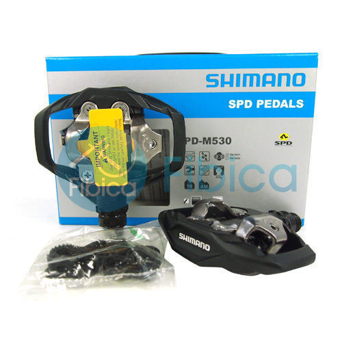 New Shimano PD-M530 SPD Mountain Trail MTB Clipless Pedals with Cleats Black