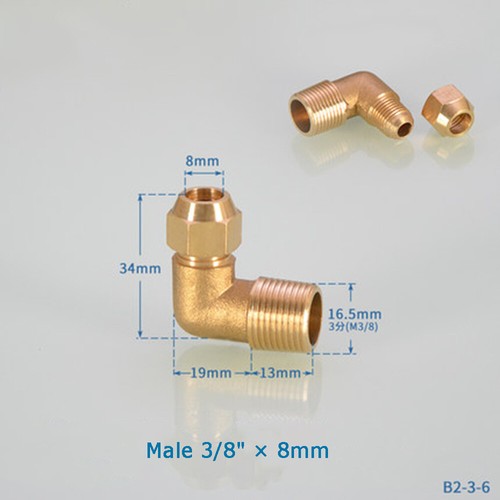 1//4 3//8 1//2/" Brass Flaring Elbow connector Air Conditioner Refrigeration Fitting