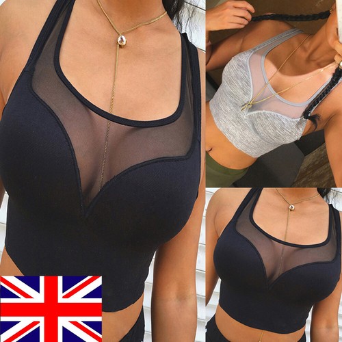 Women Ladies Sport Bra Padded Running Gym Yoga Fitness Exercise Push Up Crop Top