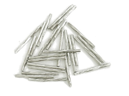 50 métal perles tube 25x2mm platine en couleur perles Nenad-Design an351