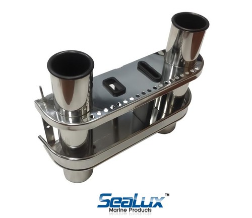 Sealux Fishing Rod Holder and Tackle rack en acier inoxydable 3-pôle ou 2 Pole