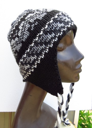 Bonnet en Laine Bonnet Hiver réduction du bruit Laine Unisexe Noir Gris Nouveau
