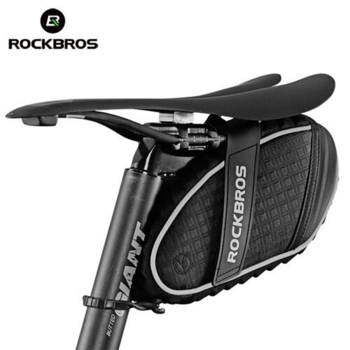 ROCKBROS Satteltasche Fahrradtasche mit Lichthaken 3D Shell Wasserdicht DHL