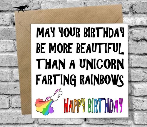 GREETINGS UNICORN CARD BIRTHDAY FUNNY BEST FRIEND DAD MUM BROTHER SISTER COUSIN