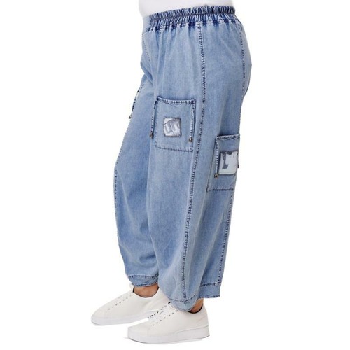 Damen Hose Denim Lightblue 42-44 bis 54-56 Gr Kekoo
