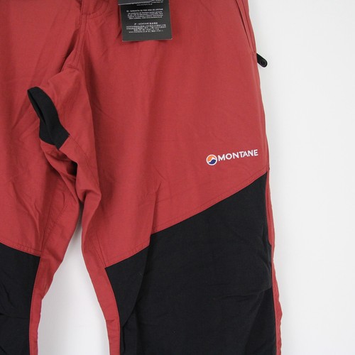 New Mens Montane Special Terra Stretch Nylon Outdoor Pants M Redwood Black W 32