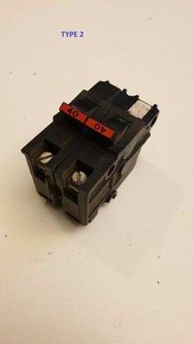 NA2P40 Circuit Breaker Federal Pacific FPE 40 Amp 2 Pole Stab-lok TYPE NA 1pc