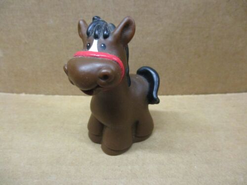 Fisher Price Little People barn farm manger Colt horse farm brown red halter