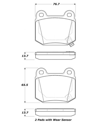 Rear Street Brake Pads Set StopTech For Infiniti G35 Nissan 350Z Subaru Impreza