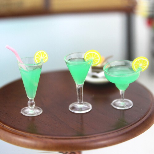 Mini Tazza Cocktail Miniature Dollhouse Resina 1:12 Cucina Bevanda per bamboLO