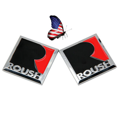 1 Pair Roush R Fender Emblem Badge Car Sticker Decal 0001-S002-R For Mustang