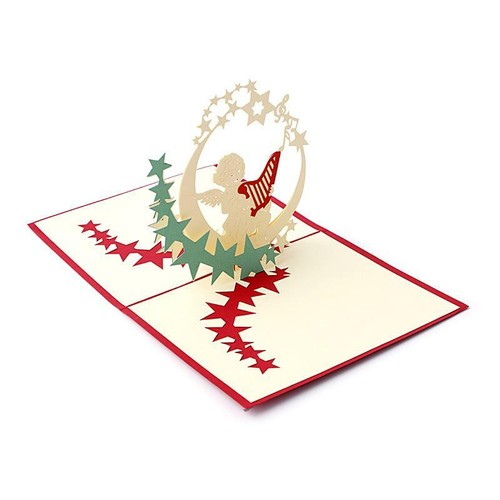3D Pop Up Greeting Card Handmade Happy Birthday Merry Christmas Card