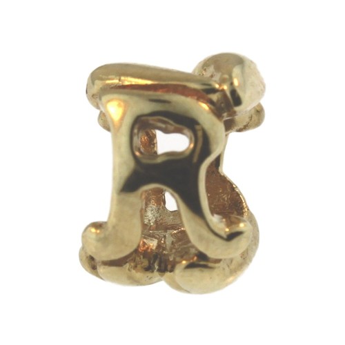 Authentic TROLLBEADS OR 18K 21144R Lettre Bead R Gold
