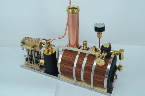 Behälter Twin-Zylinder Schiffsdampfmaschine mit vertikalem Kessel