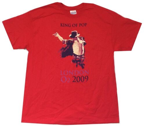 Michael Jackson London O2 2009 King Of Pop Red T Shirt New Official
