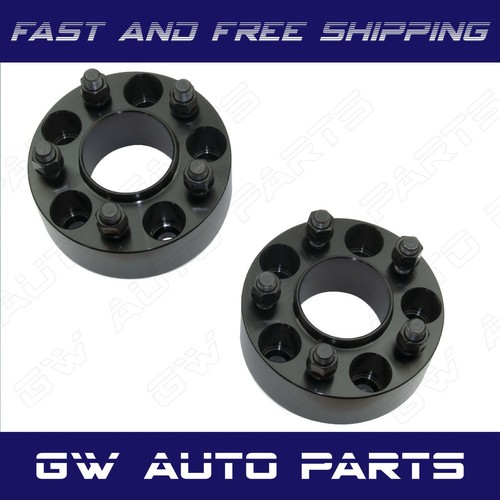 2 BLACK 2.5/" HUB CENTRIC WHEEL SPACER 5X5 or 5x127 CB 71.5mm 1//2/"-20 JEEP