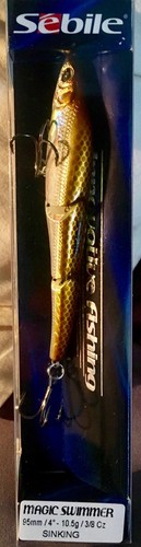 SEBILE MAGIC SWIMMER 95 MM 4” 3//8 oz SINKING SWIMBAIT NF2 Natural Hickory Shad