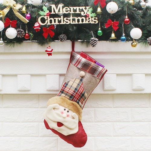 Candy Bag Christmas Gifts Tree Ornament Stocking Santa Claus Snowman Sock Decor