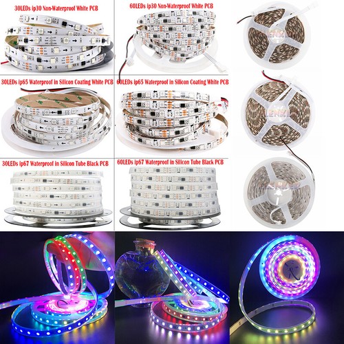 5M WS2811 LED Strip 5050 RGB Dream Color 150LED //300LED Lights DC 12V White PCB
