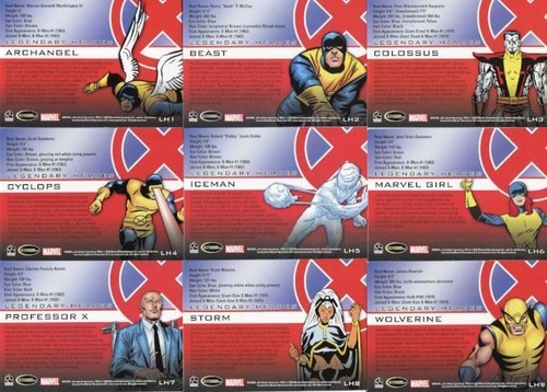 X-Men Archives Legendary Heroes Chase Card Set LH1 thru LH9