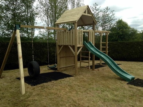 Esteras de protección de goma 2 hierba 1.5m X 1m X 23mm Patio Seguridad área Antideslizante