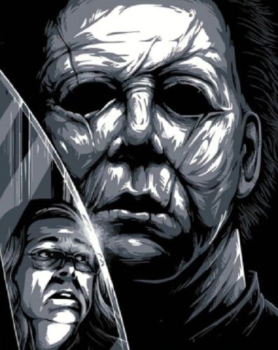 Halloween Michael Myers Scary Killer Painting Artwork Paint By Numbers Kit DIY 