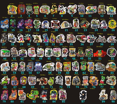 50pcs Random Graffiti Ed Roth Vinyl Decal Big Daddy Rat Fink Stickers