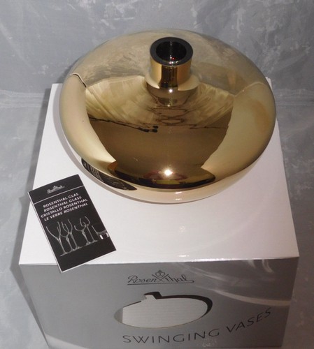 Rosenthal Vase 20 cm Swinging Vases Clear Gold Glas Neu /& Ovp