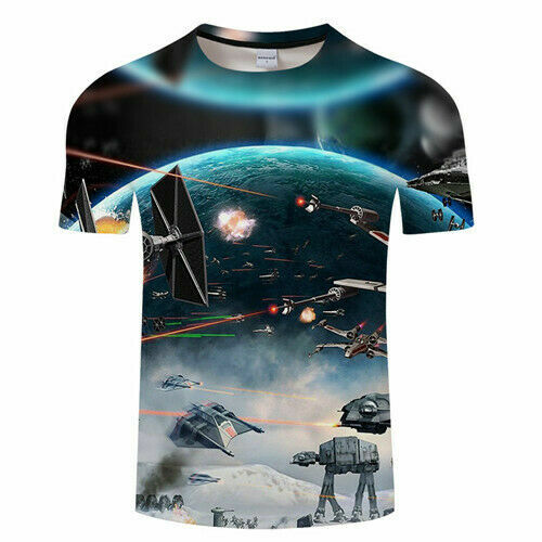 New Women Men Casual 3D T-Shirt Yoda Darth Star Wars Print Short Sleeve Tee Tops
