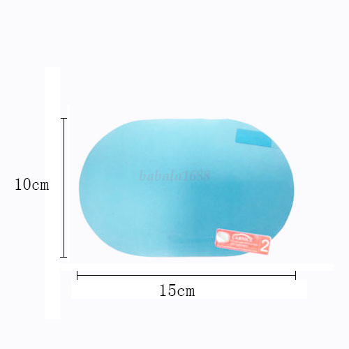 2× Oval Car Auto Anti Fog Rainproof Rearview Mirror Protective Film Accessory DE