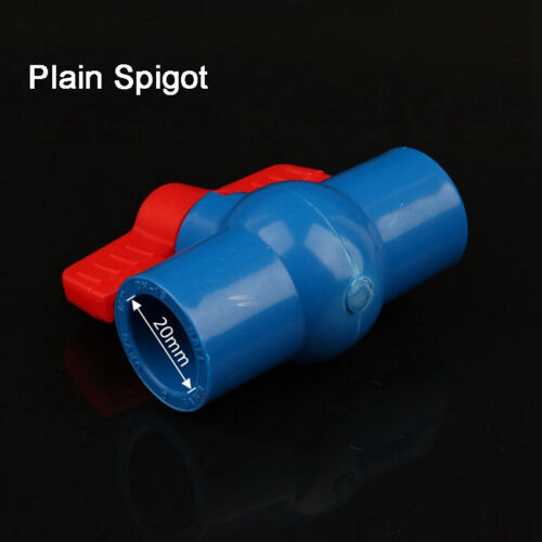 1pcs PVC Plastic Ball Valve Metric Plain spigot Solvent Weld BSP Female Thread