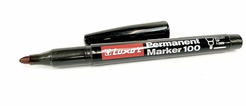 Non-Toxic 8 Count Permanent Marker Black Bullet Tip